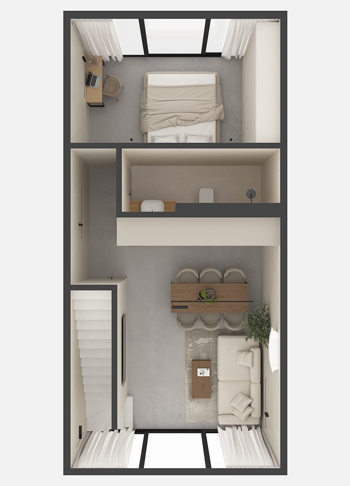 Floor plan - 1 bedroom